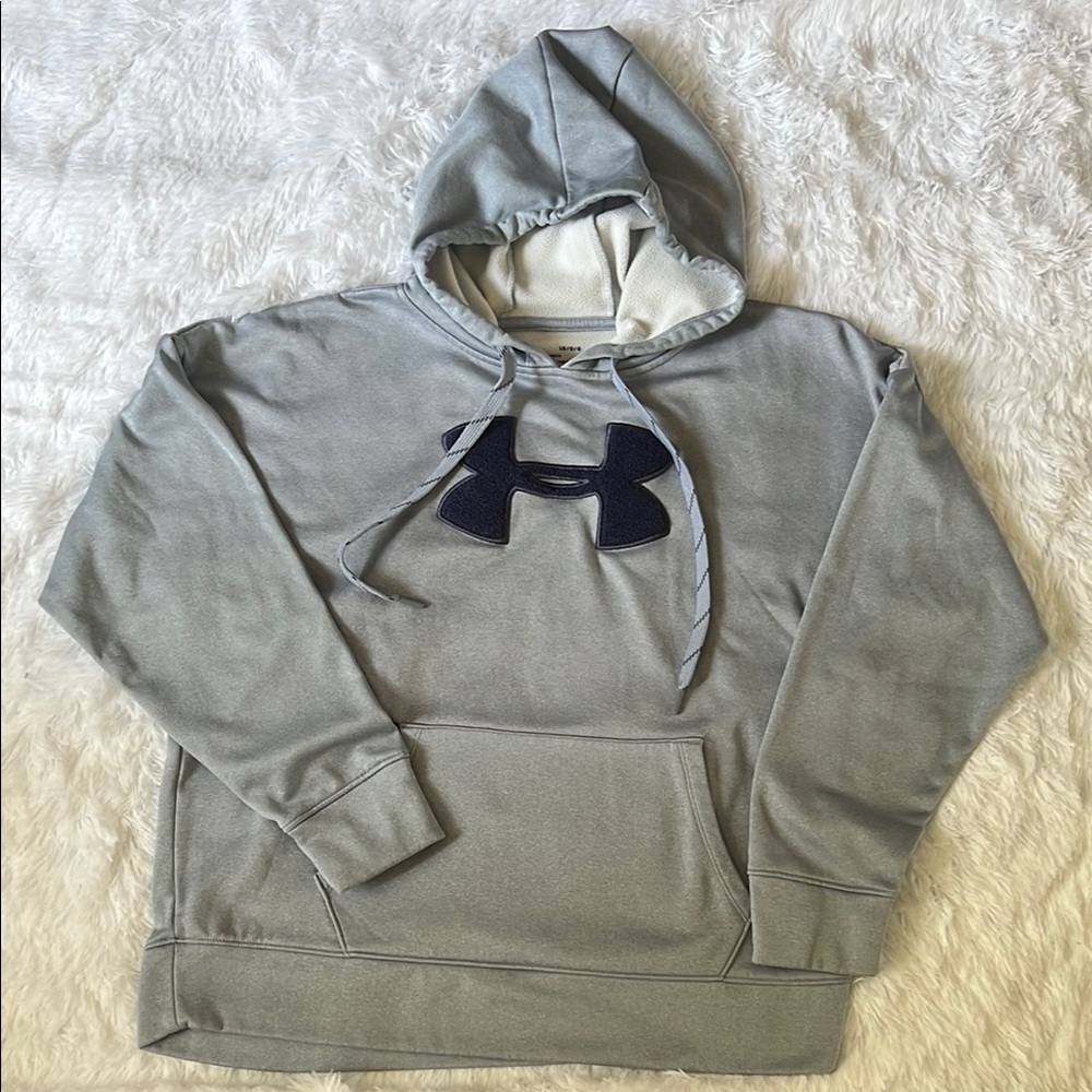 Under Armour Gray cold gear Sweatshirt Hoodie sz large men’s